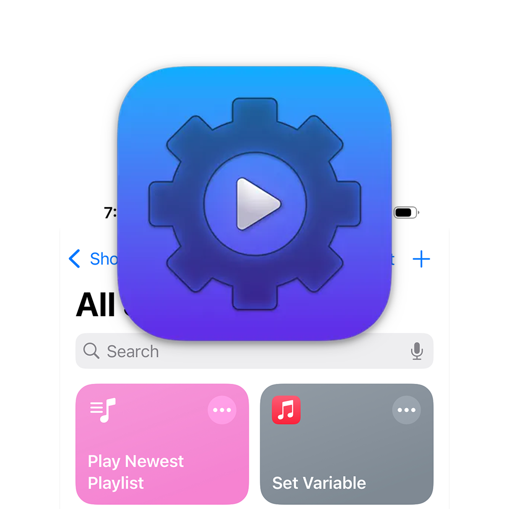 Actions app icons overlapped with Apple's Shortcut app